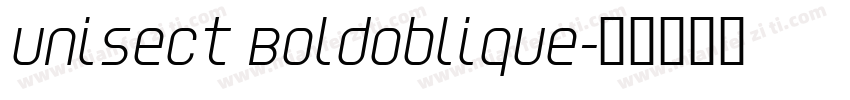 Unisect BoldOblique字体转换
